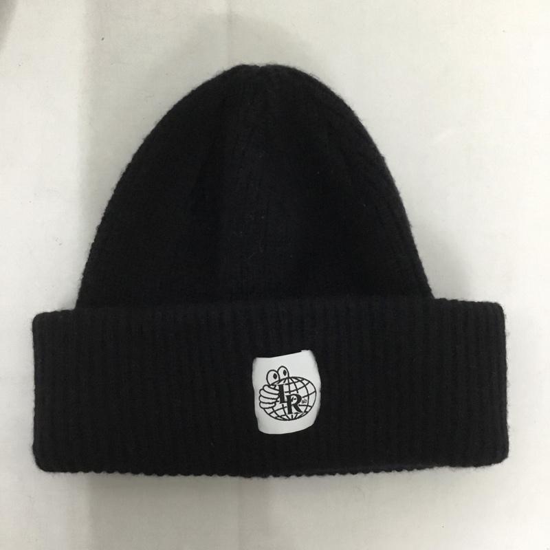 ラストリゾートエービー Last Resort AB 帽子 ニット帽 LR DOUBLE FOLD MERINO BEANIE ロゴ、文字 黒 / ブラック /  メンズ USED 古着 中古 10131363