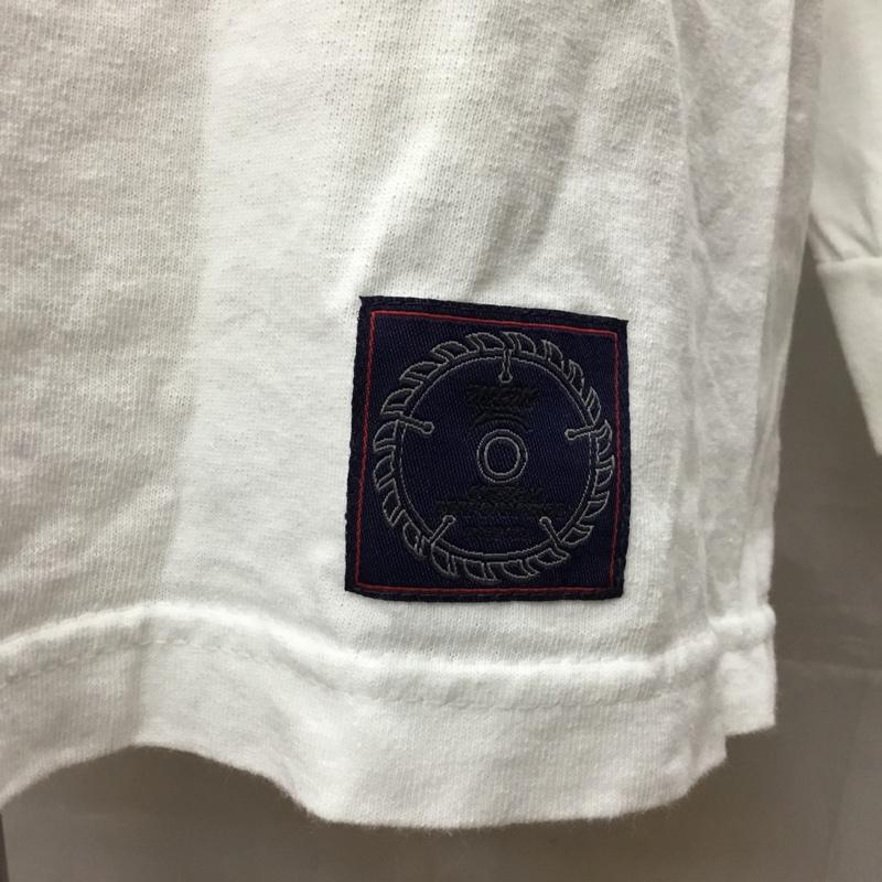 マシス MASSES カットソー 長袖 m&m コラボ 長袖カットソー プリントTシャツ L プリント 白 / ホワイト /  メンズ USED 古着 中古 10114877