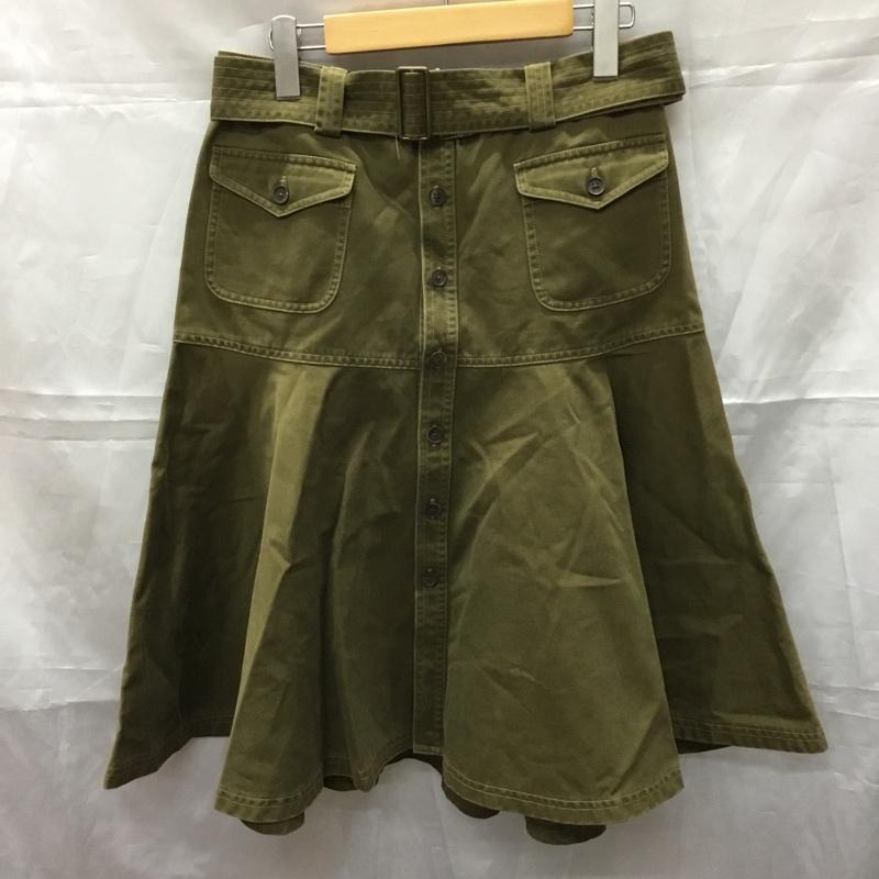 ラルフローレン RALPHLAUREN スカート ひざ丈スカート 無地 カーキ / カーキ /  レディース USED 古着 中古 10110639