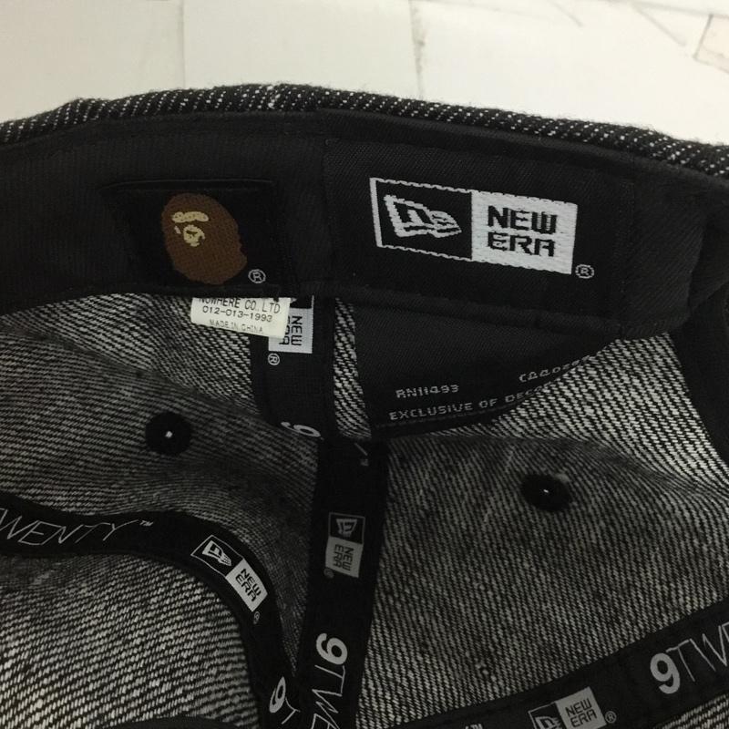 アベイシングエイプ A BATHING APE 帽子 キャップ NYC LOGO DENIM NEW ERA 9TWENTY CAP ロゴ、文字 黒 / ブラック /  メンズ USED 古着 中古 10132251