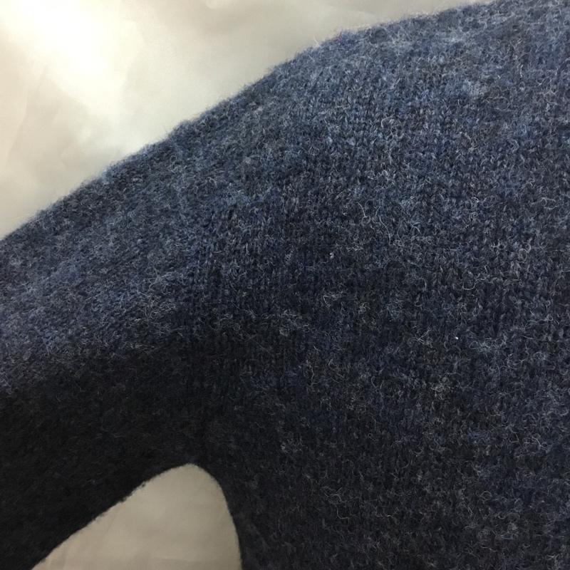 エーグル AIGLE ニット、セーター 長袖 長袖ニットカットソー ニット セーター クルーネックニット M 無地 紺 / ネイビー /  メンズ USED 古着 中古 10113331