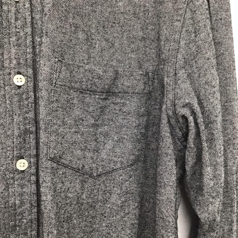 ナノベース nano base シャツ、ブラウス 長袖 長袖シャツ 無地シャツ カラーシャツ L 無地 灰 / グレー /  メンズ USED 古着 中古 10139297