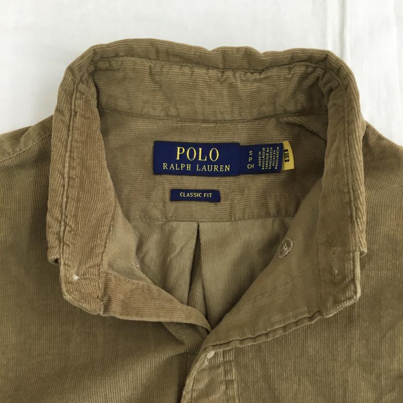ポロラルフローレン POLO RALPH LAUREN シャツ、ブラウス 長袖 コーデュロイシャツ S ロゴ、文字 茶 / ブラウン /  メンズ USED 古着 中古 10136215