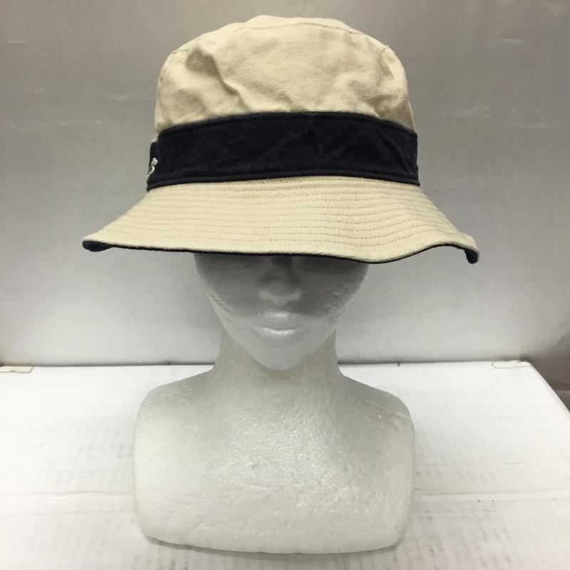 ラコステ LACOSTE 帽子 ハット バケットハット リバーシブル ワンポイント 紺 / ネイビー / X ベージュ / ベージュ /  メンズ USED 古着 中古 10107892