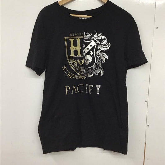 ザラ ZARA Tシャツ 半袖 半袖カットソー プリントTシャツ クルーネックカットソー S ロゴ、文字 黒 / ブラック /  メンズ USED 古着 中古 10150905