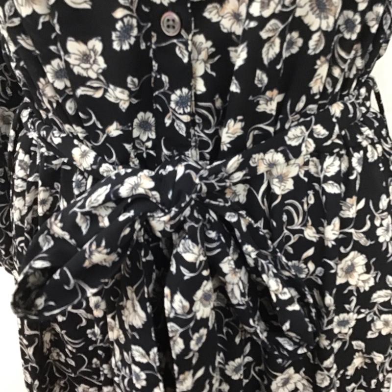 グリーンレーベルリラクシング green label relaxing ワンピース ロングスカート 3626-199-1859 KF P ナシジFLW PRT 前開き 花柄 黒 / ブラック /  レディース USED 古着 中古 10108339