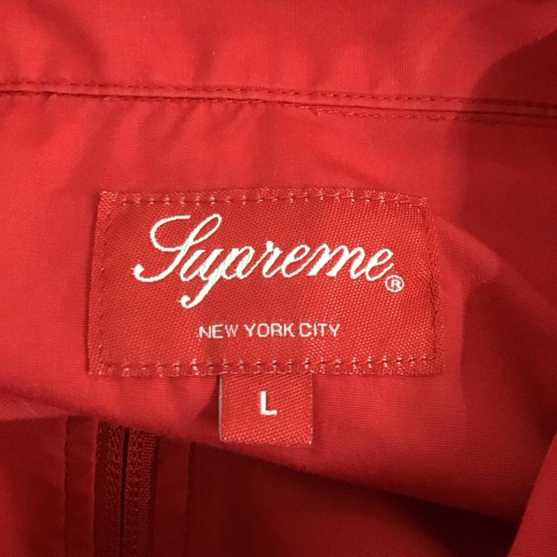 シュプリーム Supreme シャツ、ブラウス 半袖 2019年春夏 ZipUpS/SWorkShirt 半袖ジップアップシャツ L ロゴ、文字 赤 / レッド /  メンズ USED 古着 中古 10122956