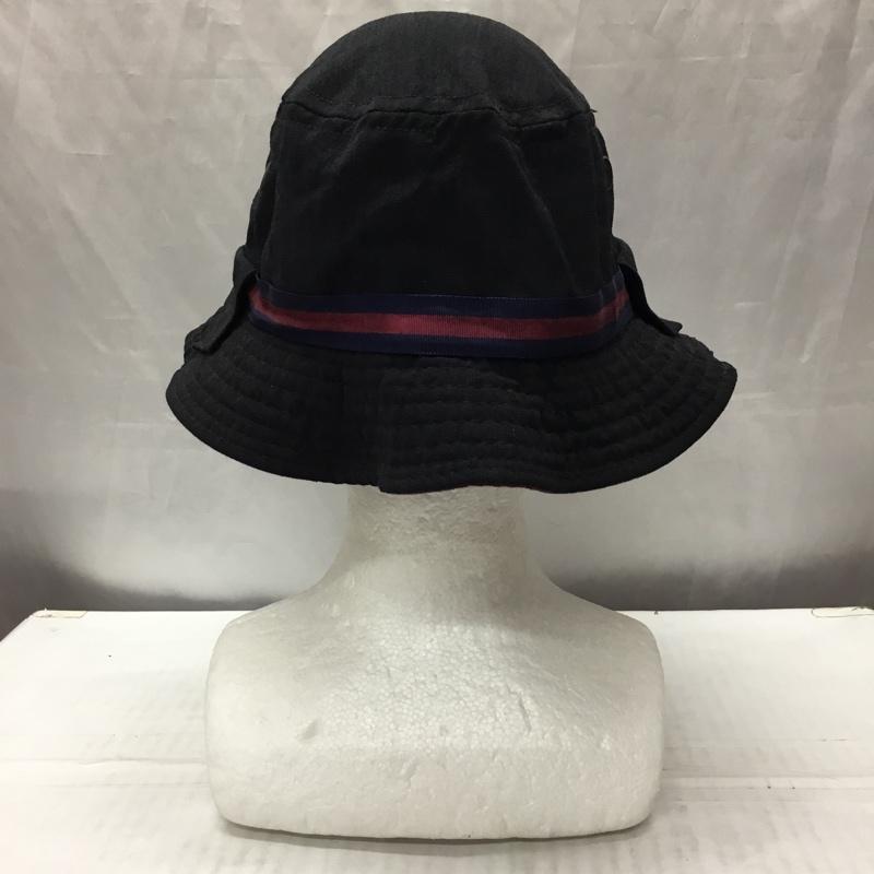 ステューシー STUSSY 帽子 ハット バケットハット USA製 ロゴ、文字 黒 / ブラック / X えんじ / ワインレッド /  メンズ USED 古着 中古 10113727