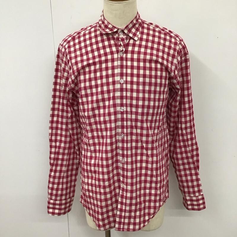 スティーブンアラン Steven Alan シャツ、ブラウス 長袖 M チェック 白 / ホワイト / X 桃 / ピンク /  メンズ USED 古着 中古 10118336