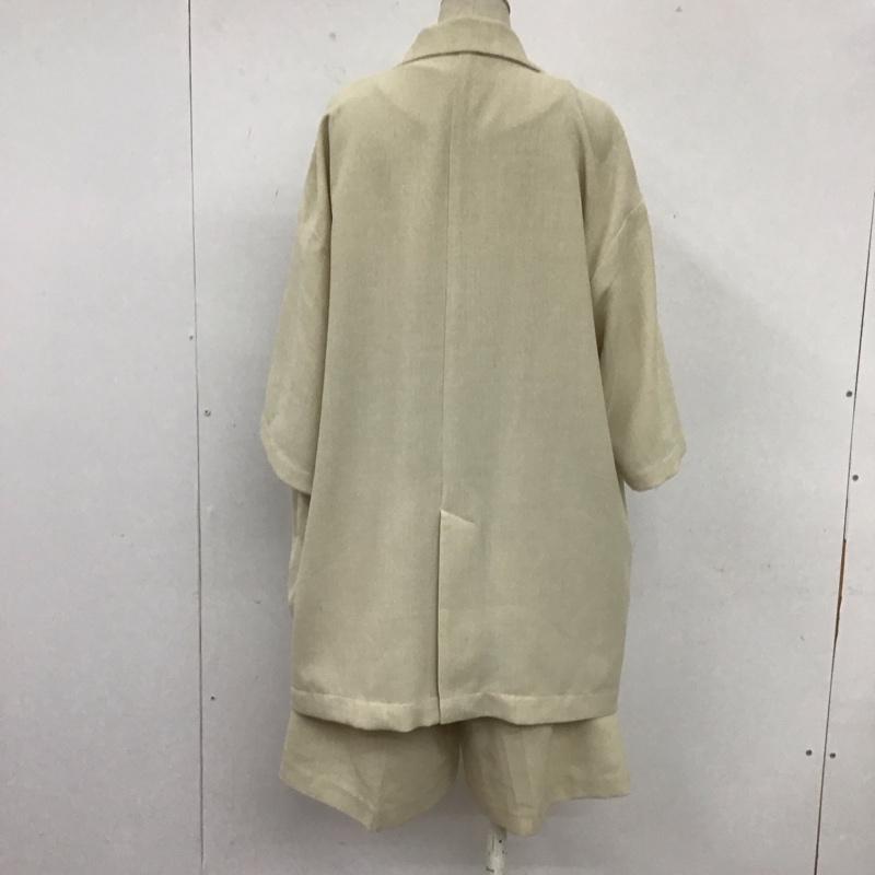 ローリーズファーム LOWRYS FARM セットアップ セットアップ LF722023AD バスケットシャツジャケット バスケットショートパンツ ハーフパンツ FREE 無地 アイボリー / アイボリー /  レディース USED 古着 中古 10108166