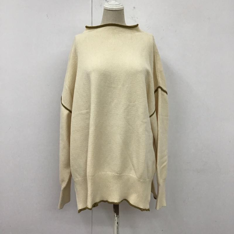 ローリーズファーム LOWRYS FARM ニット、セーター 長袖 FREE 無地 オフホワイト / オフホワイト /  レディース USED 古着 中古 10122248