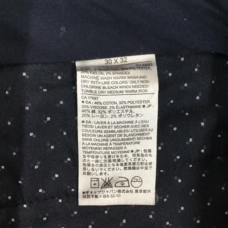 バナナリパブリック BANANA REPUBLIC パンツ スラックス スラックスパンツ ワイドパンツ カジュアルパンツ センタータックパンツ 30インチ ストライプ 紺 / ネイビー /  メンズ USED 古着 中古 10116877