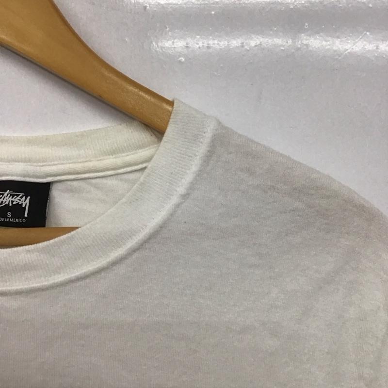 ステューシー STUSSY Tシャツ 半袖 半袖カットソー プリントTシャツ クルーネックカットソー S ロゴ、文字 白 / ホワイト /  メンズ USED 古着 中古 10145009
