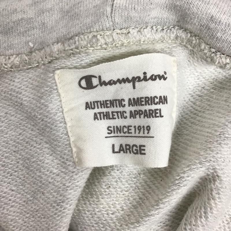 チャンピオン Champion パーカー 長袖 長袖パーカー フード付きパーカー プリントスウェット トレーナー L プリント 灰 / グレー /  メンズ USED 古着 中古 10121041