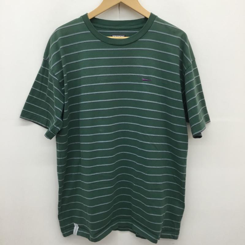 ディセンダント DESCENDANT Tシャツ 半袖 DESCENDANT ディセンダント Tシャツ 3号 ボーダー柄 緑 / グリーン /  メンズ USED 古着 中古 10127858