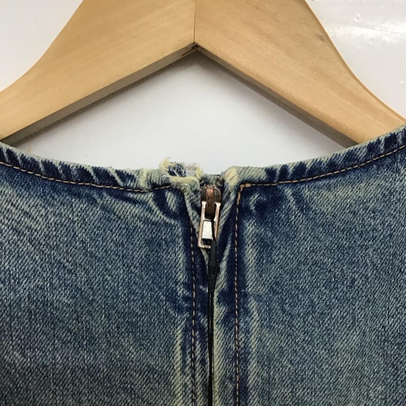 ザラ ZARA ワンピース ミニスカート デニム タグ付 S 無地 水色 / ライトブルー /  レディース USED 古着 中古 10151268