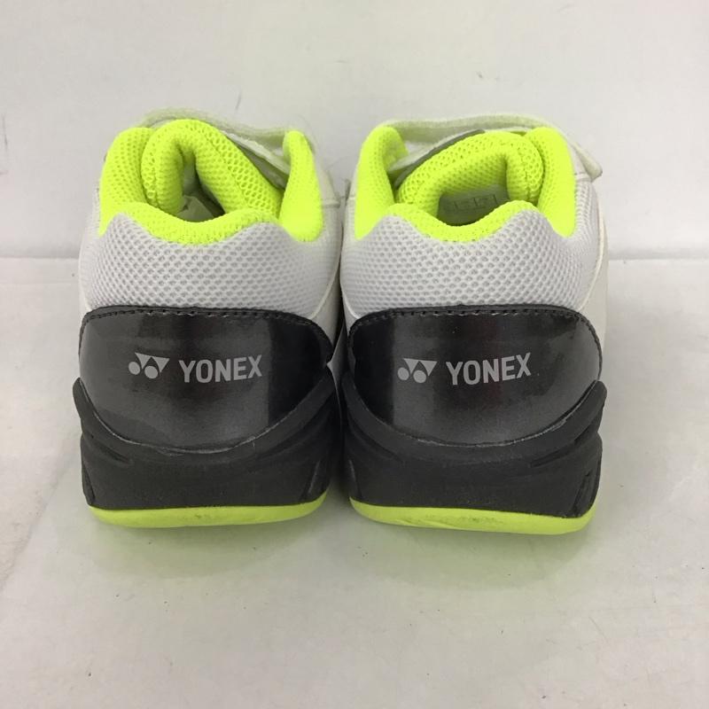 ヨネックス YONEX シューズ シューズ SHT-JR17 パワークッションジュニア17 テニスシューズ 19.0cm 無地 白 / ホワイト / X 黄 / イエロー /  ガールズ USED 古着 中古 10135285