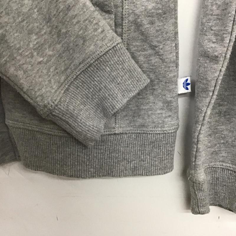 アディダス adidas パーカー 長袖 ジップパーカー 38 無地 灰 / グレー /  レディース USED 古着 中古 10142788