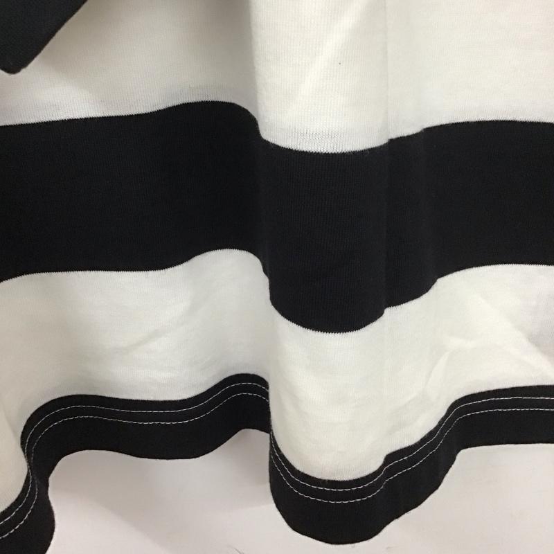 ウエアハウス WAREHOUSE カットソー 長袖 長袖カットソー プリントカットソー クルーネック ボーダー 40 ボーダー柄 白 / ホワイト / X 黒 / ブラック /  メンズ USED 古着 中古 10130487