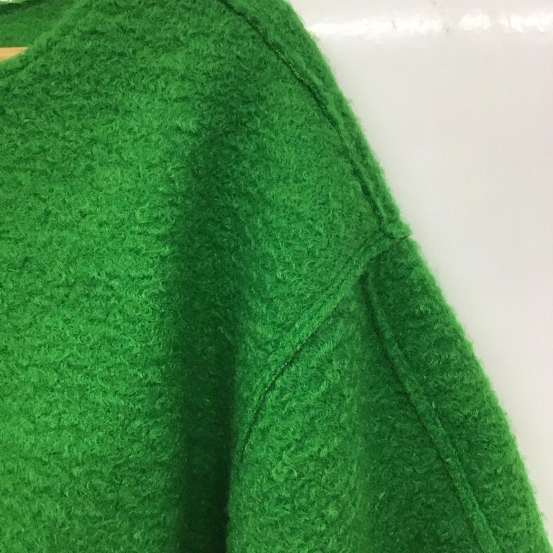 ザラ ZARA シャツ、ブラウス 長袖 2712/409/914 テクスチャーショート　スウェットシャツ M 無地 緑 / グリーン /  レディース USED 古着 中古 10131052