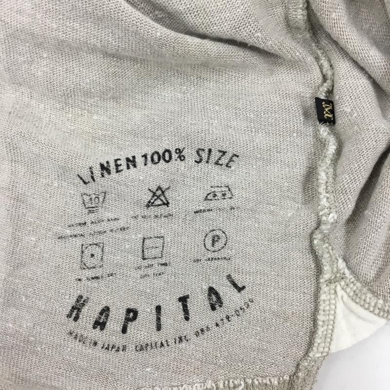 キャピタル KAPITAL カットソー 長袖 M 無地 ベージュ / ベージュ /  メンズ USED 古着 中古 10113455