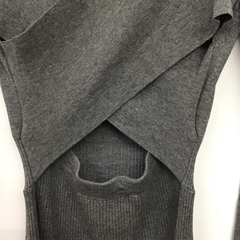 スナイデル SNIDEL ワンピース ロングスカート SWNO181073 バッククロスロングニットワンピース 長袖 FREE 無地 灰 / グレー /  レディース USED 古着 中古 10142281