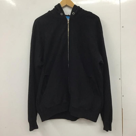 グッドオン Good On パーカー 長袖 ジップアップ L 無地 黒 / ブラック /  メンズ USED 古着 中古 10134919