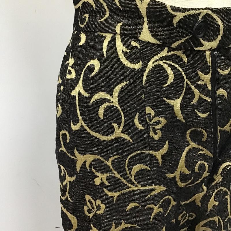 マウジー MOUSSY ボトムス ボトムス 010DAG30-6650 JACQUARDFLOWERPANTS フレアパンツ カジュアルパンツ 1 総柄 黒 / ブラック /  レディース USED 古着 中古 10105656