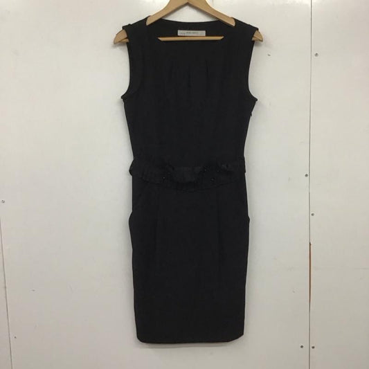 ザラ ZARA ワンピース ひざ丈スカート 2035 350 800 ノースリーブ ひざ下丈 S 無地 黒 / ブラック /  レディース USED 古着 中古 10138638