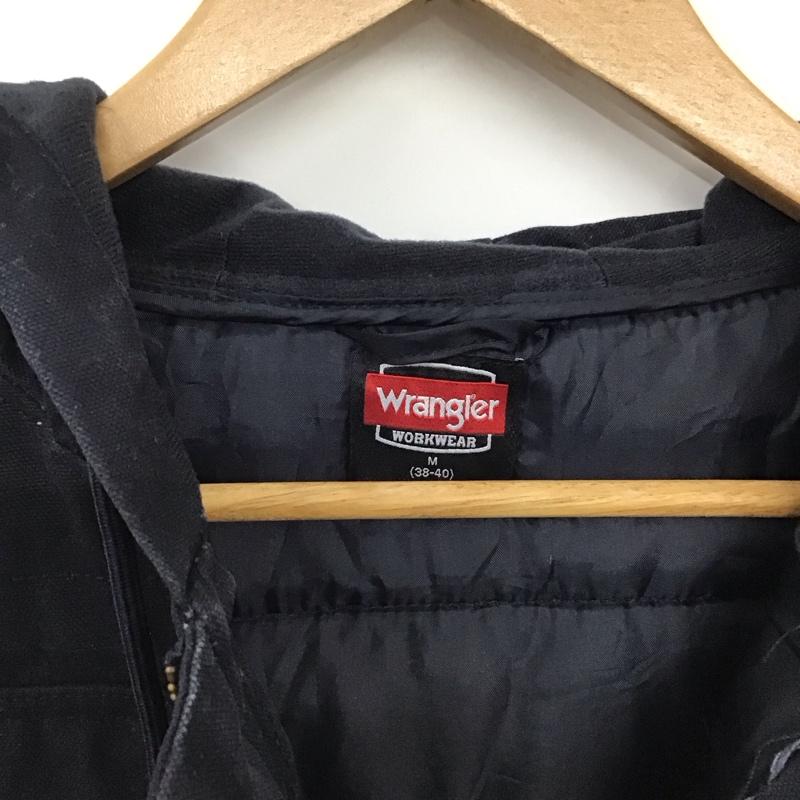 ラングラー Wrangler ベスト ベスト ジップアップベスト ノースリーブカットソー アウター M ロゴ、文字 紺 / ネイビー /  メンズ USED 古着 中古 10147267