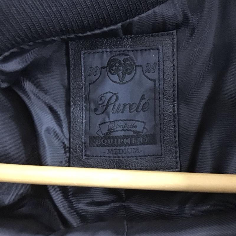 古着 USED ジャケット、上着 ジャケット、ブレザー ジップアップジャケット アウター 古着 スタンドネック M 無地 黒 / ブラック /  メンズ USED 古着 中古 10141666