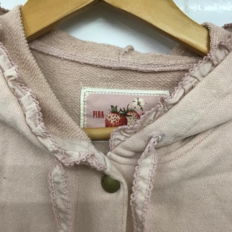 ピンクハウス PINK HOUSE パーカー 長袖 A2123UCD221 アニバーサリーケーキプリントゼッケン付きパーカー L ロゴ、文字 桃 / ピンク /  レディース USED 古着 中古 10138621