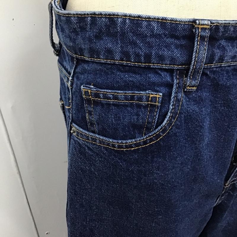 ザラ ZARA パンツ デニム、ジーンズ デニムパンツ ストレートパンツ ワイドパンツ カジュアルパンツ 38 無地 インディゴ / インディゴ /  レディース USED 古着 中古 10117863
