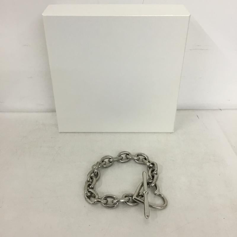 古着 USED アクセサリー ブレスレット、バングル BASICKS ハート チェーン 箱有 ロゴ、文字 銀 / シルバー /  レディース USED 古着 中古 10150980