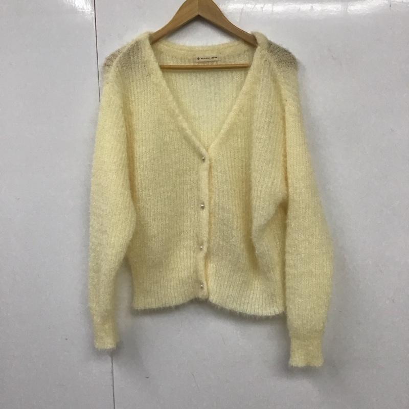 マジェスティックレゴン MAJESTIC LEGON カーディガン 長袖 1076021050 キラキラシャギーVカーディガン M 無地 アイボリー / アイボリー /  レディース USED 古着 中古 10130374