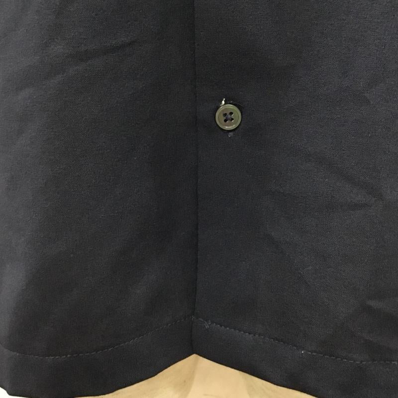 ナノユニバース nano・universe シャツ、ブラウス 半袖 半袖シャツ カラーシャツ 半袖カットソー 無地シャツ M 無地 紺 / ネイビー /  メンズ USED 古着 中古 10116244