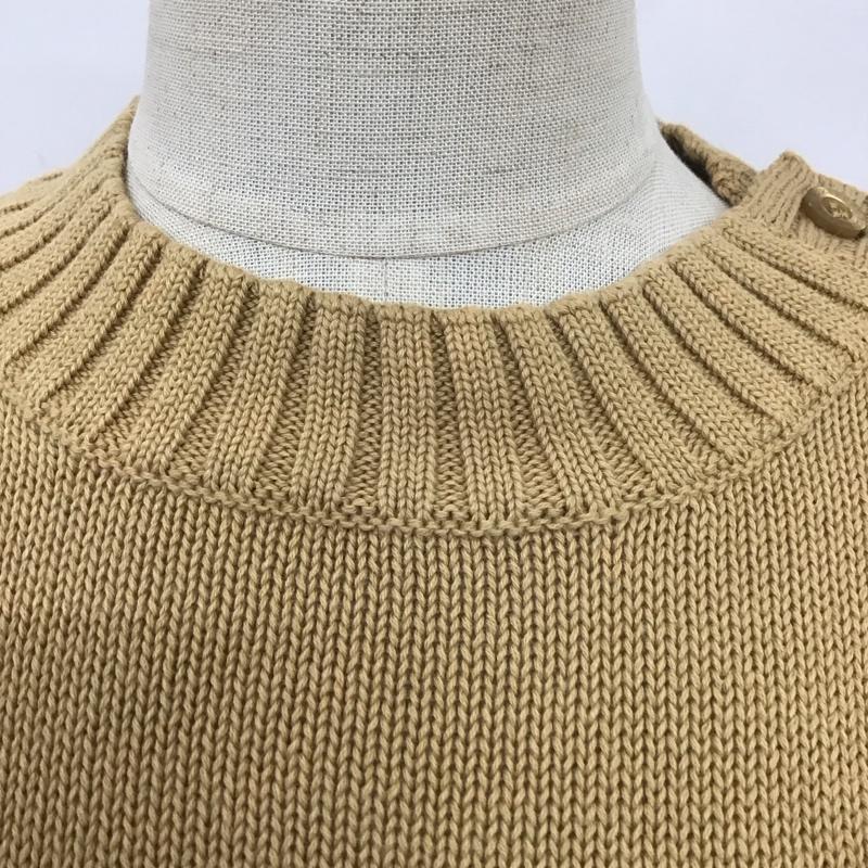 バーバリーブルーレーベル BURBERRY BLUE LABEL ニット、セーター 半袖 半袖ニットカットソー クルーネックカットソー 半袖セーター M プリント 茶 / ブラウン /  レディース USED 古着 中古 10113814