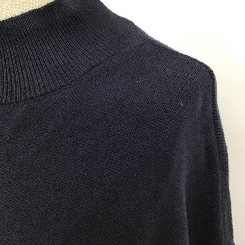 トミーヒルフィガー TOMMY HILFIGER ワンピース ロングスカート 長袖ニットワンピース ロングニットワンピース S ロゴ、文字 紺 / ネイビー /  レディース USED 古着 中古 10117937
