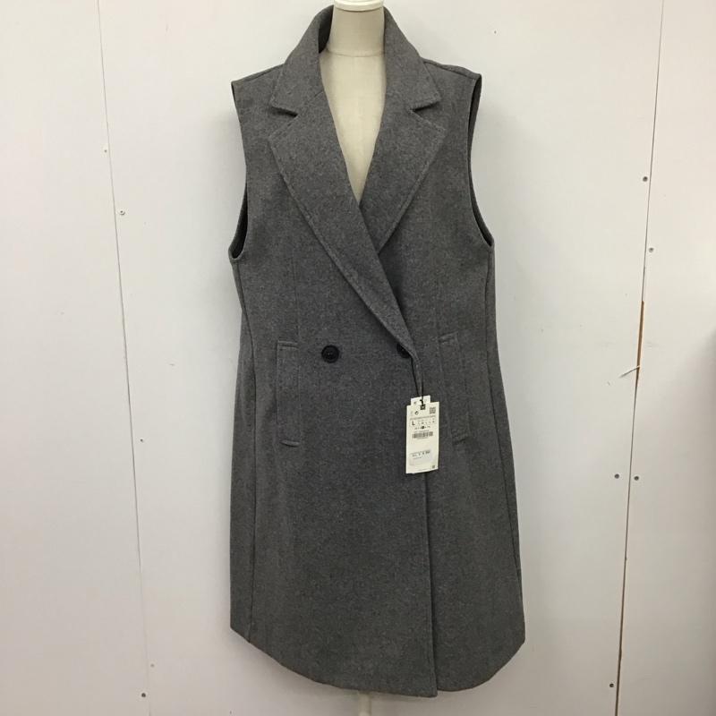 ザラ ZARA ベスト ベスト 3046 286 802 ジレベスト ロング L 無地 灰 / グレー /  レディース USED 古着 中古 10115280