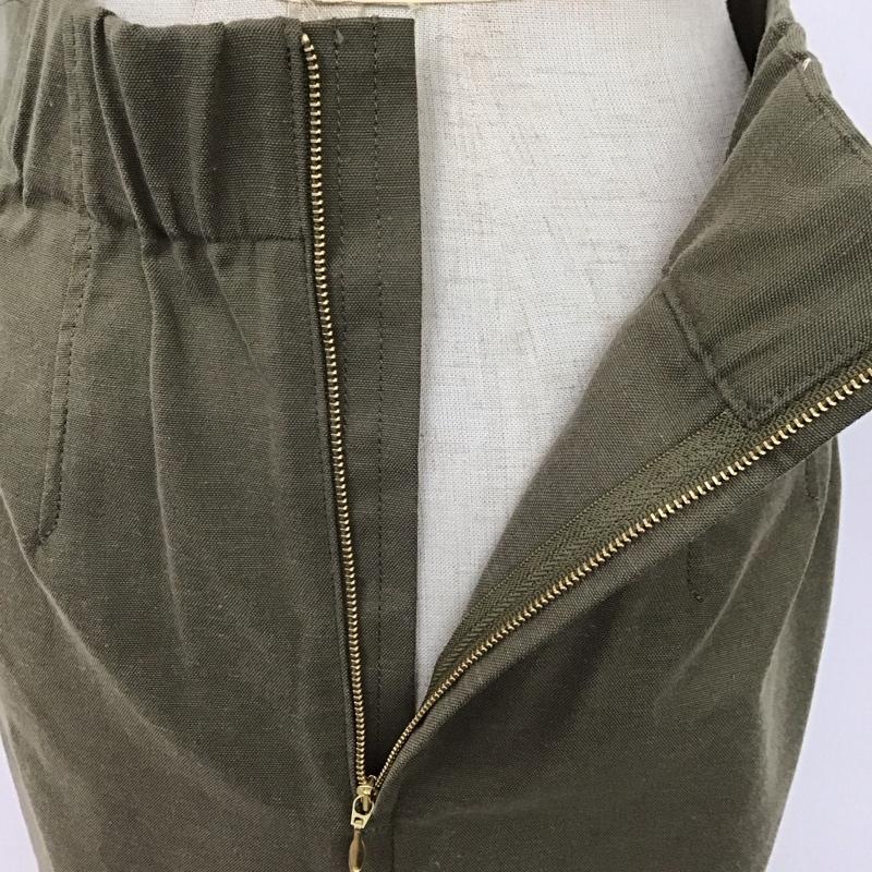 グリーンレーベルリラクシング green label relaxing スカート ロングスカート 3524-199-2343-6730 Iライン バックスリット タグ付き 36 無地 カーキ / カーキ /  レディース USED 古着 中古 10109662