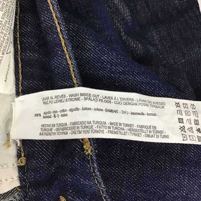 ザラ ZARA パンツ デニム、ジーンズ 5862 171 407 ワイドパンツ フリンジ 無地 インディゴ / インディゴ /  レディース USED 古着 中古 10120030