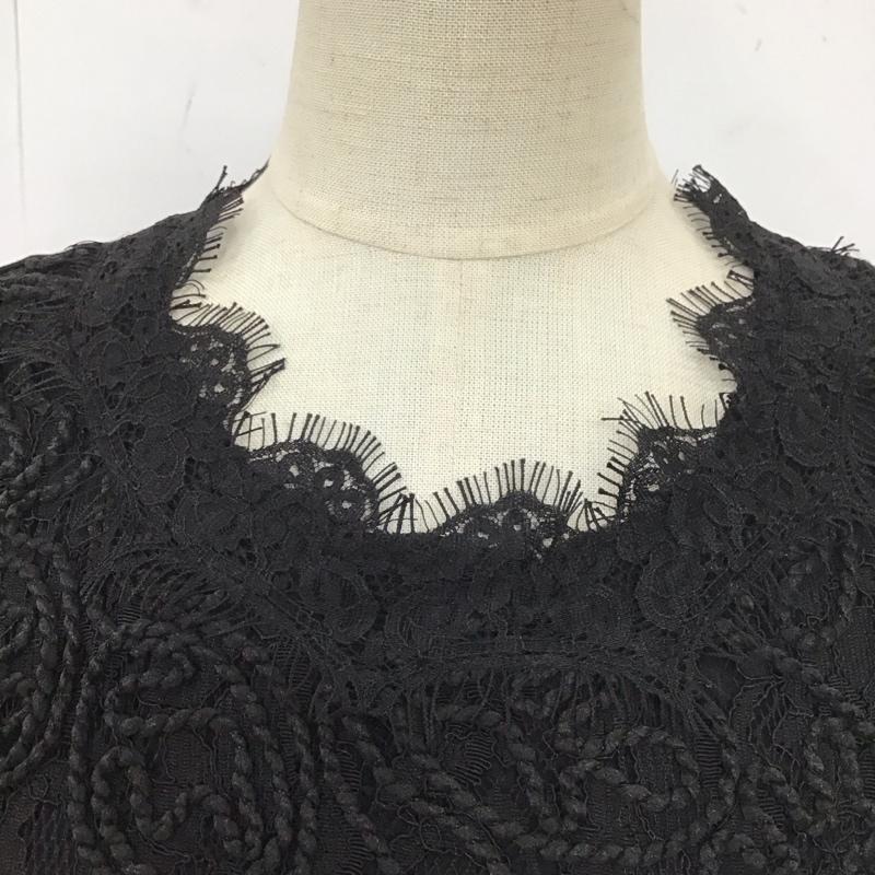 ザラ ZARA ワンピース ひざ丈スカート S 無地 黒 / ブラック /  レディース USED 古着 中古 10110347