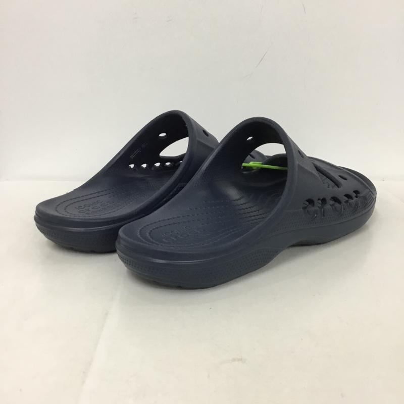 クロックス crocs サンダル サンダル コンフォートサンダル シャワーサンダル 29cm 29.0cm ロゴ、文字 紺 / ネイビー /  メンズ USED 古着 中古 10147719