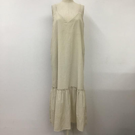 ローリーズファーム LOWRYS FARM ワンピース ロングスカート lf721086ad ティアードキャミワンピース ノースリーブロングワンピース FREE 無地 ベージュ / ベージュ /  レディース USED 古着 中古 10116361