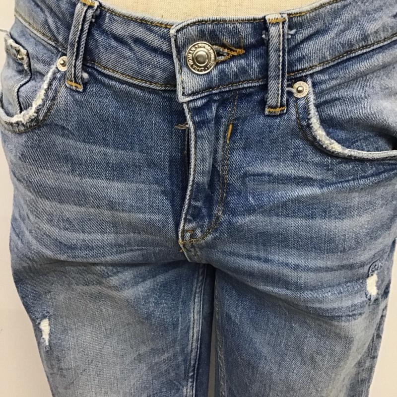 ザラウーマン ZARA WOMAN パンツ デニム、ジーンズ デニムパンツ スリムパンツ ストレッチパンツ ジーンズ 36 無地 インディゴ / インディゴ /  レディース USED 古着 中古 10117861