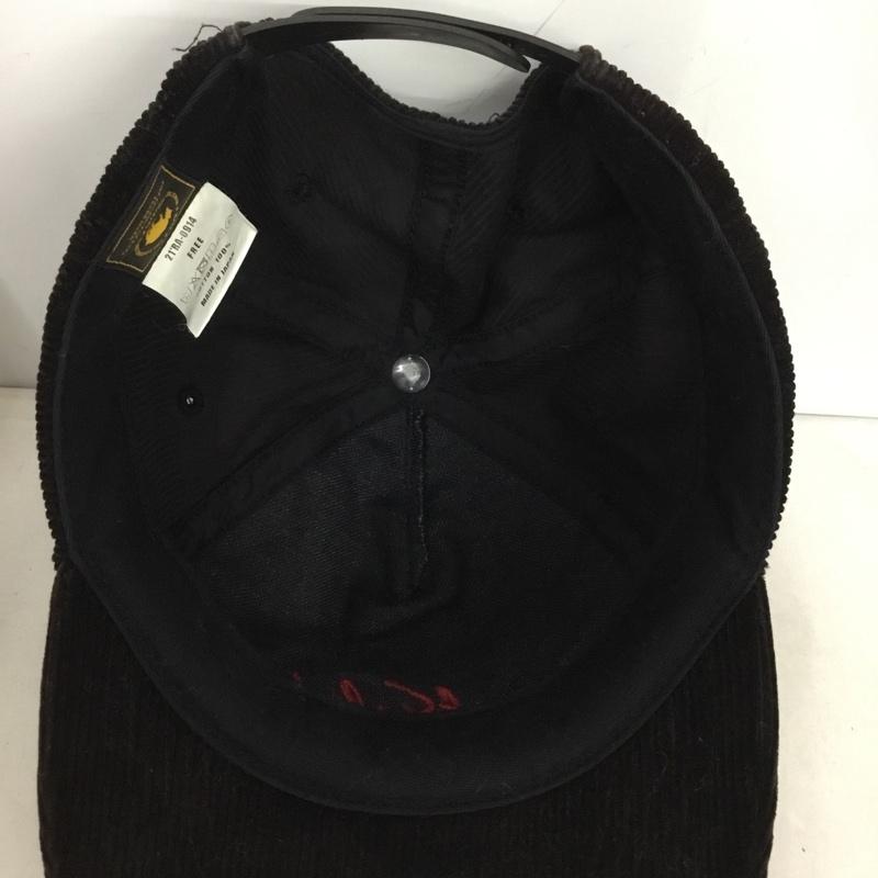ラッツ RATS 帽子 キャップ 21RA-0914 コーデュロイ SENCE OF SOLIDALITY FREE ロゴ、文字 黒 / ブラック /  メンズ USED 古着 中古 10145786