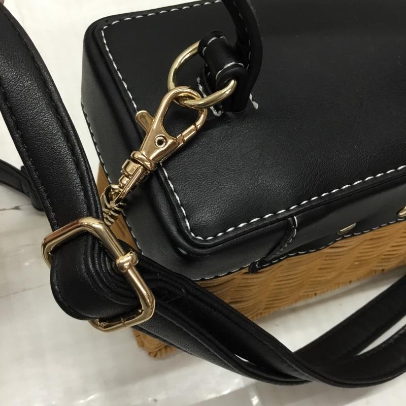 ザラ ZARA ハンドバッグ ハンドバッグ 6357 711 202 カゴ ショルダー 2WAY 無地 黒 / ブラック / X ベージュ / ベージュ /  レディース USED 古着 中古 10117638