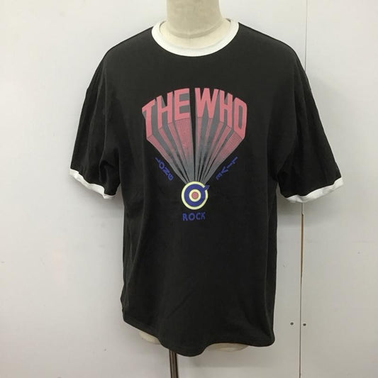 フリークスストア FREAK S STORE Tシャツ 半袖 半袖カットソー プリントTシャツ クルーネックカットソー L ロゴ、文字 黒 / ブラック /  メンズ USED 古着 中古 10126527