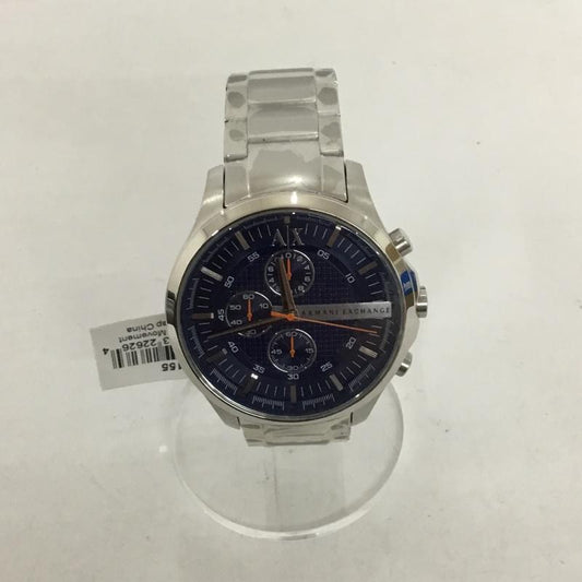 アルマーニエクスチェンジ A/X ARMANIEXCHANGE 腕時計 アナログ（クォーツ式） AX2155 ロゴ、文字 銀 / シルバー / X 紺 / ネイビー /  メンズ USED 古着 中古 10129445