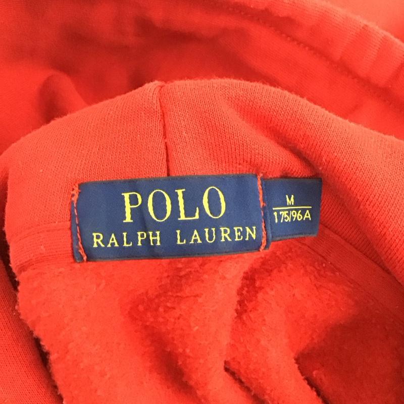 ポロラルフローレン POLO RALPH LAUREN パーカー 長袖 長袖パーカー フード付きパーカー 刺繍スウェット トレーナー M ロゴ、文字 赤 / レッド /  メンズ USED 古着 中古 10122962